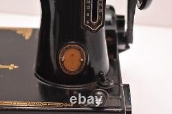 1951 SINGER 221 FEATHERWEIGHT SEWING MACHINE -With Pedal & Case Vintage