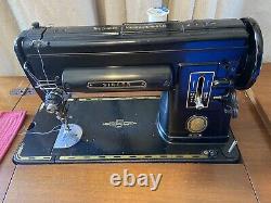 1952 Singer 301 Sewing Machine #65 Cabinet Stool Excellent Running And Cosmetic