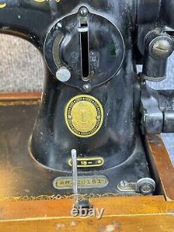 1952 Singer Model 15-91 Portable Sewing Machine with Pedal Fully Functional