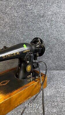 1952 Singer Model 15-91 Portable Sewing Machine with Pedal Fully Functional