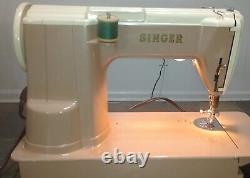 1957 Singer Sewing Machine 301A Slant Needle Peddle Tested & Working