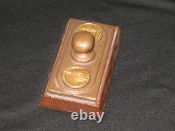 1958 Super Rare Antique Bronze Wooden Base Singer Sewing Machine Fabric Weight