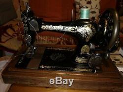 ANTIQUE SINGER 28 or 28k SEWING MACHINE 1897 Victorian DECALS WORKING