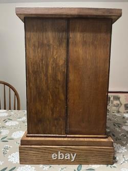 ANTIQUE SINGER SEWING MACHINE 6 DRAWER TIGER OAK Spool Sewing CABINET