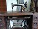 Antique Singer Sewing Machine In Cabinet. With Original Assceories