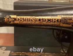 ANTIQUE Singer Sewing Machine 1897 Sphinx Electric Conversion & Case WORKS VIDEO