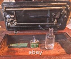 Amazing Antique Singer 66K-1 Lotus sewing machine, refurbished, value added, 1904