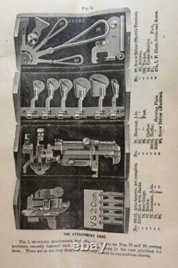 Amazing Antique Singer Sewing Machine 1889 Oak Puzzle Box Attachments COMPLETE