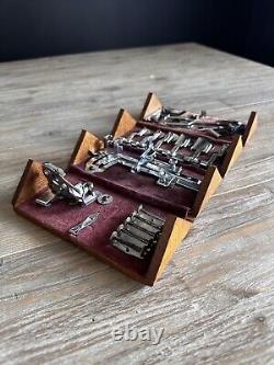 Amazing Antique Singer Sewing Machine 1889 Oak Puzzle Box Attachments COMPLETE