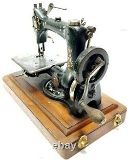 Antigua maquina de coser SINGER 24 con rueda antique rare sewing machine 1909