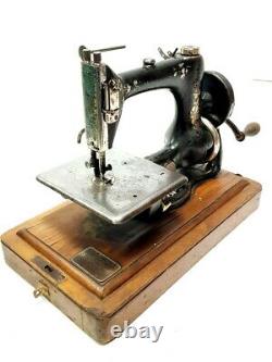Antigua maquina de coser SINGER 24 con rueda antique rare sewing machine 1909