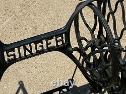 Antique 1879 Original SINGER TREADLE SEWING MACHINE Cast Iron Base / Table Legs