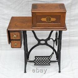 Antique 1882 Singer Model 12 Treadle Sewing Table Machine Gorgeous Cabinet