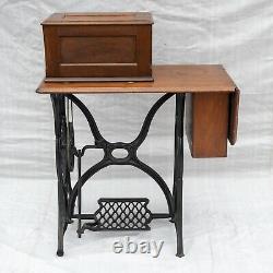 Antique 1882 Singer Model 12 Treadle Sewing Table Machine Gorgeous Cabinet