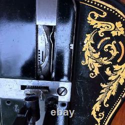 Antique 1885 Singer 12K fiddle base handcrank sewing Machine with Acanthus leave