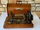 Antique 1886 Singer 12 Hand Crank Sewing Machine W Bentwood Case. Rare Beautiful