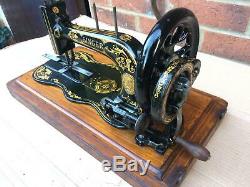 Antique 1888 Singer 12K Fiddle base Hand crank Sewing Machine with Acanthus