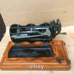 Antique 1889 Singer 12K fiddle base handcrank sewing Machine with Acanthus leave