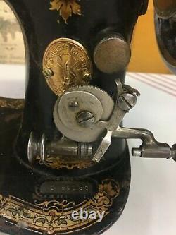Antique 1891 Singer Model 27 (AS2) Fiddle Base Treadle Sewing machine #10150280