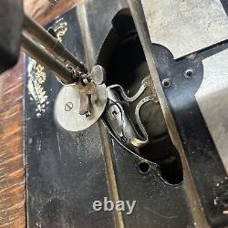 Antique 1891 Singer VS2 Treadle Sewing Machine Fiddle Head Original WithHardware