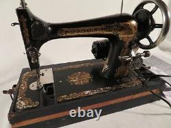 Antique 1894 Singer Sewing Machine #11927344 Carrying Case & Motor Sphinx