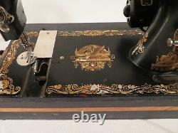 Antique 1894 Singer Sewing Machine #11927344 Carrying Case & Motor Sphinx