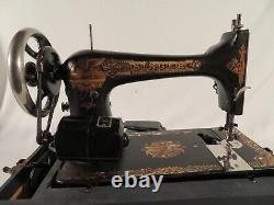 Antique 1894 Singer Sewing Machine #11927344 Carrying Case & Motor Sphinx