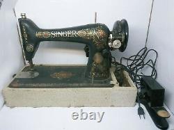 Antique 1900 G Series Singer Sewing Machine #G5037991- Motor & Light Attachments