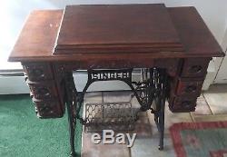 Antique 1900 Singer Treadle 6 Drawer Sewing Machine Oak #N178668 Elizabethtown