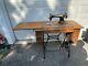 Antique 1900's Singer Treadle 7 Drawer Sewing Machine Oak No Pedal Great Cond