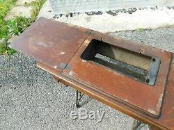 Antique 1900s Singer Sewing Machine 5 Drawer Oak Empty Cabinet Only for Electric