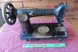 Antique 1906 Singer Sewing Machine Scarab beetle decal Vintage Serial H967694