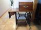 Antique 1909 Singer Treadle Sewing Machine With Bentwood Case And Extension Leaf