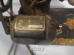 Antique 1910 Singer Model 66 Red Eye Sewing Machine with RARE Pedal, Un-Tested