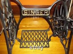 Antique 1910 Singer Red Eye Sewing Machine Complete and Working