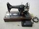 Antique 1918 Singer Sewing Machine Model 99k Bentwood Case Serial F8336565 Withkey
