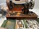 Antique 1919 Singer Sewing Machine 128 Case Accessories Restoration /parts Read