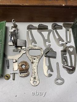 Antique 1919 Singer Sewing Machine 128 Case Accessories Restoration /Parts READ