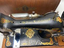 Antique 1919 Singer Sewing Machine 128 Case Accessories Restoration /Parts READ