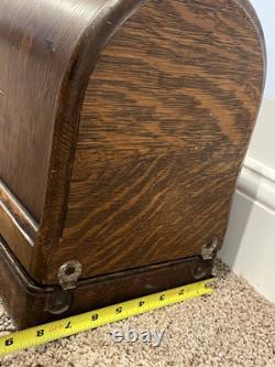 Antique 1920 Singer 228 Portable Sewing Machine With Book/Case/Pedal