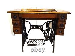 Antique 1920 Singer Treadle Sewing Machine 7 drawer cabinet Model 66 BUILT 1911
