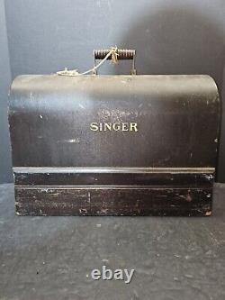 Antique 1920s Singer Sewing Machine Model 99 Wooden Bentwood Case & Knee Control