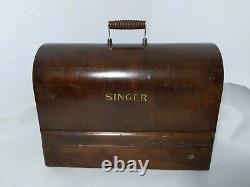 Antique 1922 Singer 99k Sewing Machine Bentwood Case, Knee Pedal/Lever Vintage