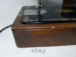 Antique 1922 Singer 99k Sewing Machine Bentwood Case, Knee Pedal/Lever Vintage