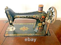 Antique 1922 Singer Sewing Machine Head Model 66'red Eye' #g9638429