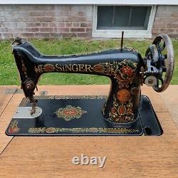 Antique 1924 Singer 66 Red Eye Treadle Sewing Machine Restored and Serviced