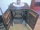 Antique 1925 Cast Iron Treadle Base Singer Sewing Machine In Oak Cabinet