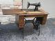 Antique 1925 Singer Treadle Sewing Machine With Accessories Series Aa