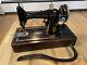 Antique 1926 Ab Singer Sewing Machine Model 99 60 Cycles 110 Volt With Case Works