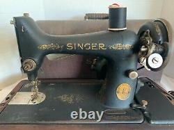 Antique 1928 Singer Sewing Machine Model 99 Serial AC216400 Bentwood Case
